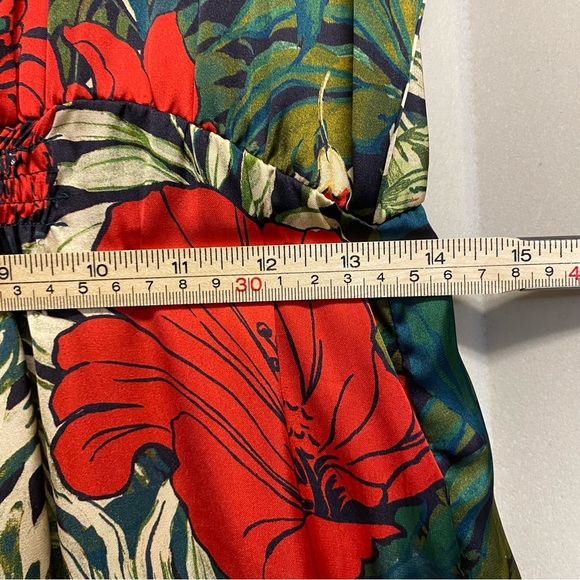 Zara Women’s Jumpsuit Medium Floral Tropical Hawaiian Resortwear Feminine - Picture 13 of 14
